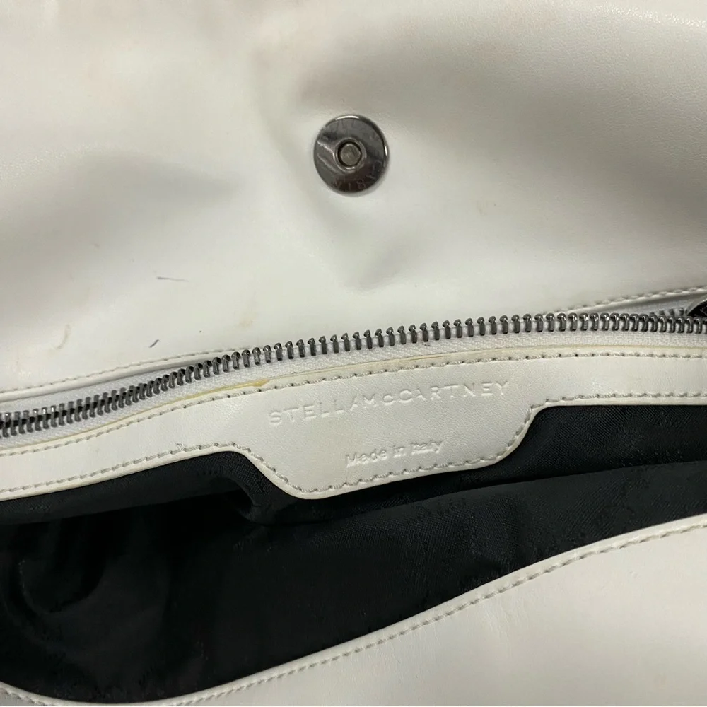 Stella McCartney Cream and Silver Chain Shoulder Bag